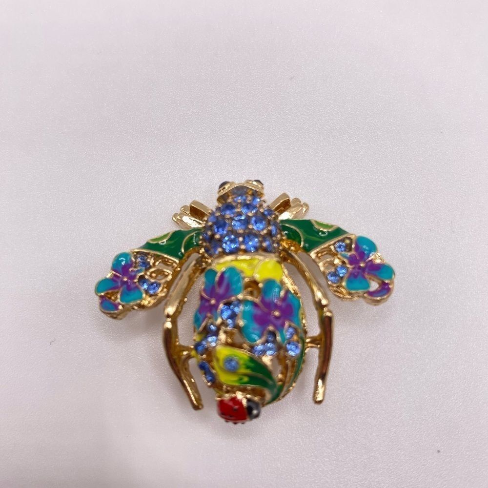 Joan Rivers Purple Orchid Bee Pin